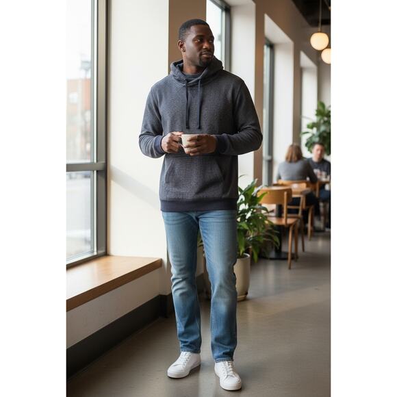 Banana Republic Other - Banana Republic striped navy‎ blue hoodie size M